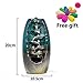Mayco Bell Backflow Incense Burner Ceramic Aromatherapy Furnace Smell Aromatic Home Office Incense Road Crafts Tower Incense Holder with 10 Cones (Green)