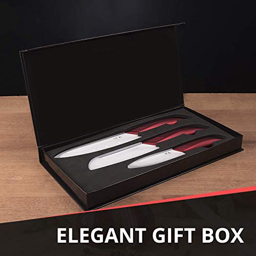 4 Ceramic+Knife+Set+Kitchen+Santoku