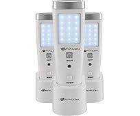 Avalon LED Flashlight Night Light for Emergency Preparedness, Portable Unit with Motion Detection,Power Failure Light, ETL Approved Blackout Light- 3 Pack
