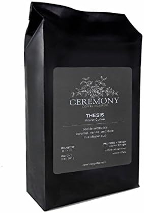 Ceremony Coffee Roasters - Thesis House Blend - Specialty Whole Bean or Ground Coffee- 2lb Bag (Espresso - Fine Grind)