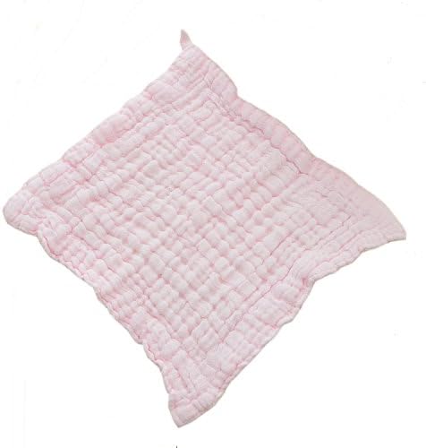 KJ Home Bubble Muslin Washcloths and Towels - Natural Organic Cotton Wipes for Sensitive and Delicate Skin (Set of 5) (Pink)