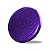 SUESPORT Air Inflated Stability Wobble Cushion, Balance Disc, Twist Massage, Fitness and Exercise, Pump Included, Diameter 14 Inch, Purple