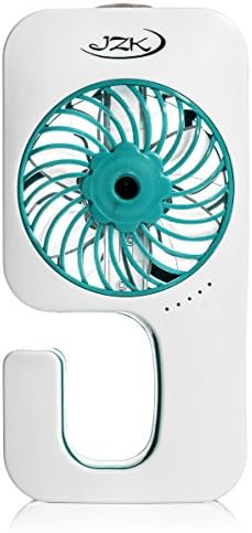 Best Water Misting Fan | Mini Personal Handheld Portable Cooling Humidifier with USB Power Cord and Adapter by JZK (Teal)