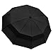 Unbreakable Double Canopy Construction with Teflon Coating Auto Open Close Button (black)