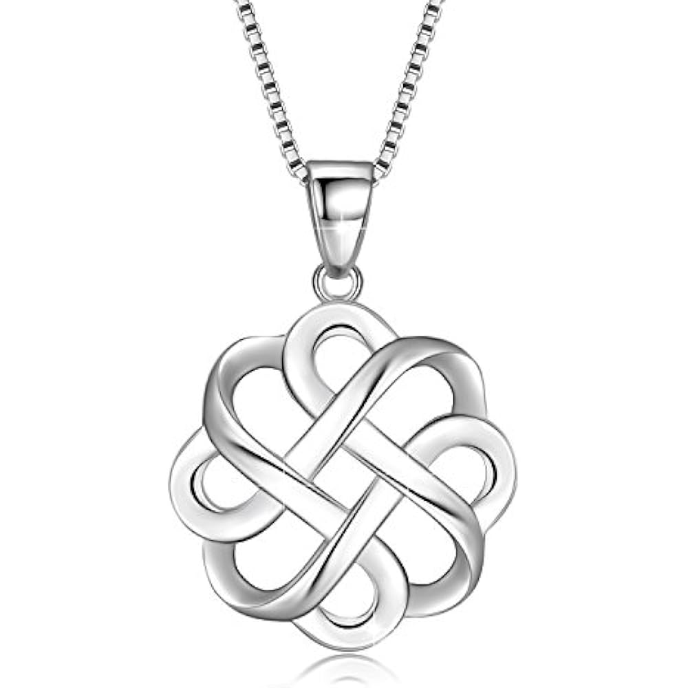 GDDX 925 Sterling Silver Good Luck Polished Celtic Knot Cross Pendant