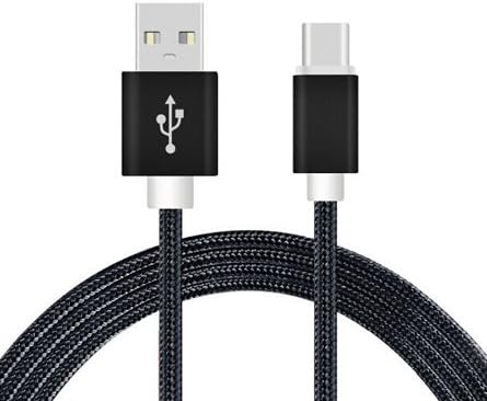 USB Type C Cable 10ft,Coolbee USB C to USB 2.0-10 Ft Nylon Braided Cord Fast Charger with Reversible Connector for Samsung S8 S8+, LG G5 G6 V20,Nexus 6P 5X,Google Pixel XL,OnePlus 2/3 and More-Black