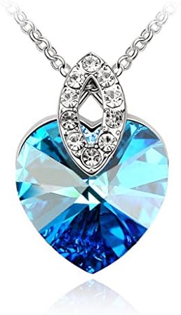 ''Shape of Love''Heart Pendant Necklace with Swarovski Elements Crystals, Christmas Day Gifts for Women