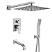 Bathtub Shower Faucet.Brushed Nickel Shower Faucets Sets Complete.10IN Rain Shower System.All Metal Shower Fixtures.Shower Rough Valve Body Included