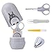Airoads 4-in-1 Baby Manicure Kit with Safe Baby Nail Clipper,Scissors,Tweezers and Nail File -Baby Nail Clipper Set with Cute Totoro case for Newborn,Infant,Toddler,Kids (Gray)