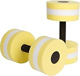 Trademark Innovations Aquatic Exercise Dumbells - Set of 2 Foam - for Water Aerobics (Yellow)