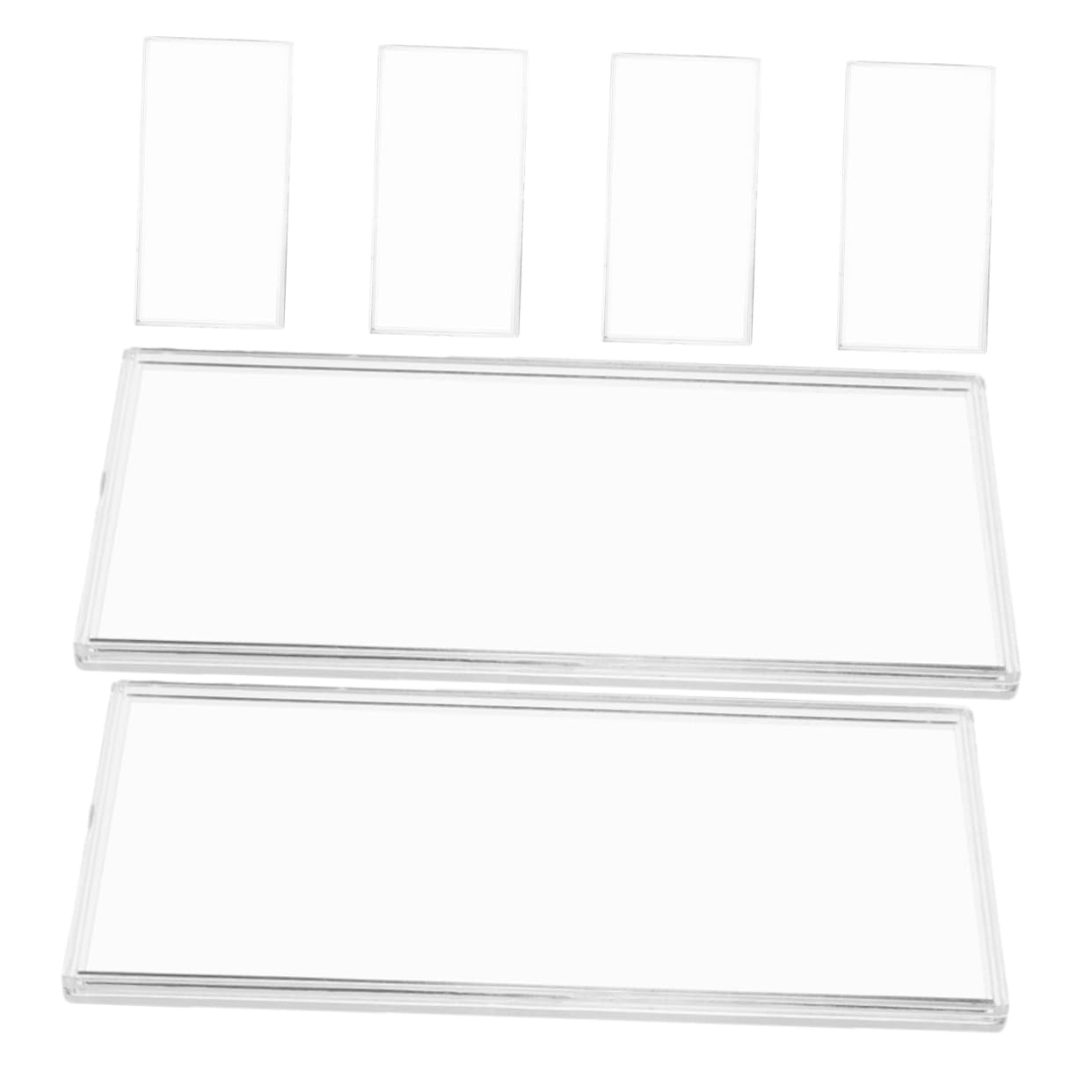 Photo 1 of ***MISSING PIECES -SELLING AS IS*** Operitacx Banknote Collection Box with 6 Transparent Slots for Paper Money Display and Storage Organizer Portable Collector Case 6.42X3.27X0.24 Inches