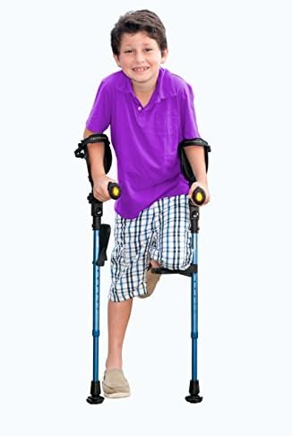 New Ergobaum 3G Junior Shock Absorber Crutches (Users 3'9'' to 5'-Blue) by Ergoactives