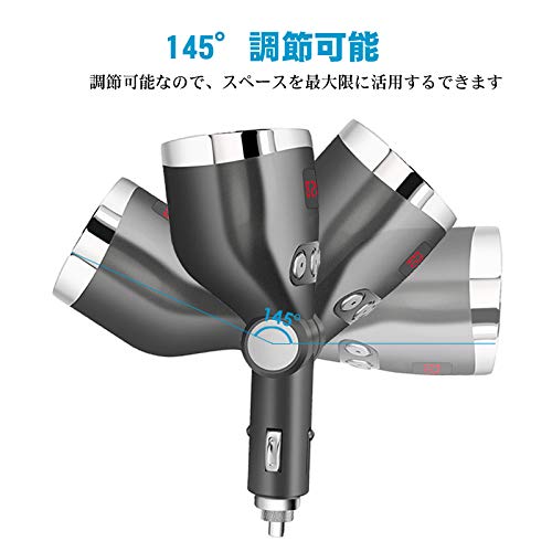 AOGUERBE Car Cigarette Lighter Adapter 3 Sockets Car Splitter 3.4A Dual USB Car Charger DC Outlet for GPS, Dashcam, Vehicle Navigating, Android Samsung iPhone Tablets - Digital Voltage LED Display - Thumbnail 7
