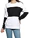 Allegra K Woman Color Block Crew Neck Long Sleeves Loose Fit Sweatshirt