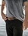 Hanks A1100 Casual Jean Belt - Crazy Horse Leather-Brass Buckle - 38