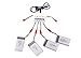 YouCute 4pcs 3.7V 1250mAh Battery and 1to6 charger for syma X5HW X5HC RC quadcopter drone spare parts