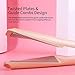 Flat Iron for Hair-Ceramic Hair Straightener and Curler 2 in 1 Inch Multi-Styler with Twist & Curl Technology, Color Care Protection, Champagne