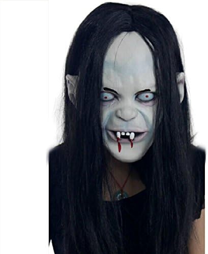 Scary Purge Halloween Zombie Creepy Monster Silicone Horror Scary Natural Latex Costumes with Hair Masks by Latburg (halloween)