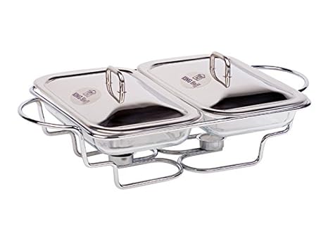 2x 1,6 Liter Speisewärmer Teelichthalter Warmhaltebehälter Wärmebehälter Stövchen