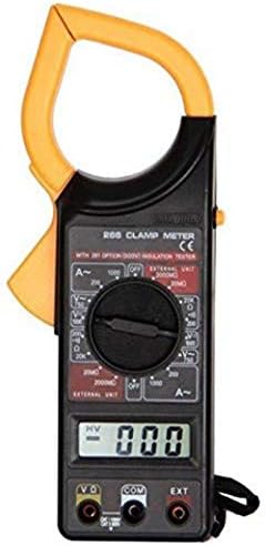 BESTOW® Clamp Meter Dt-266 Digital Clamp Multimeter DT266 for AC DC Electricity Ampere Measurement Protection with Carry Case