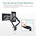 EleTab Dual Monitor Mount – Height Adjustable Monitor Arm Stand Fully Articulating Counterbalance Gas Spring Desk Mount Fits for 2 Computer Screens 17 to 29 inchesthumb 3