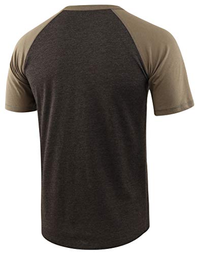 Estepoba Men's Casual Vintage Short Raglan Sleeve