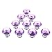 Dxhycc 10pcs Purple 30mm Flat Round Crystal Glass Cabinet Knobs Cupboard Drawer Pull Handles