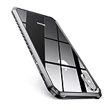 AINOPE Shockproof Series Tempered Glass Case for iPhone Xs/iPhone X Case,[Military Grade Drop Tested][Mimics The Glass Back of iPhone] + Soft Silicone Bumper Cover for Apple 5.8 (2018 & 2017)(Clear)