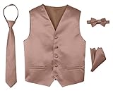 Spring Notion Boys' 4-Piece Satin Tuxedo Vest Set 5