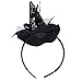 3 Pack Halloween Headband+3 Pcs Hair Clip,Fascigirl Halloween Party Witch Spider Hat Headbands Caps Headband Accessory For Party & Halloween & Carnivals (B Black)