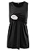 BBHoping Women's Nursing Hoodie Sweatshirt Long Sleeves Maternity Tops Casual Breastfeeding Clothes (Black/Style2, M)