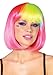 Leg Avenue Pop Rainbow Bang Bob Wig, Neon Pink, One Size
