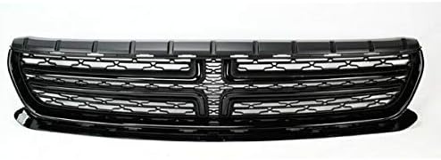 Ventilation Grid Front Upper Bumper Grill Grille for Dodge Charger 2015-2018 Glossy Black ABS