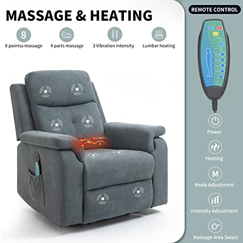 AVAWING Power Lift Recliner Chair for Elderly, Microfiber/Leather