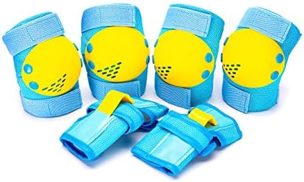 BeBeFun New Toddler/Kids/Youth Knees Elbow and Wrist Guard Protective Set for Cycling Roller-Skate, Skateboard, Rollerblade, BMX Scooter for Children Boys and Girls.