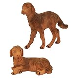 Fontanini Standing and Sitting Dogs Italian
