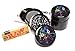 Cali Factory Mushroom Design - Grinder, Jar in Medium size Sacred Geometry Stash Box with Latch combo Gift Package Item# MED062118-5