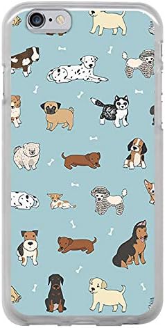BJJ SHOP Transparent case for [ Iphone 6 6S ], TPU flexible silicone shell, design: Stamping of puppies and bones