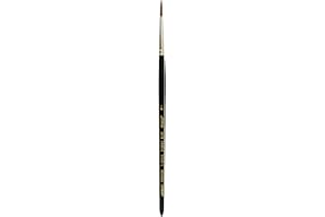 Silver Brush Limited 7500S4 Pure Kolinsky Round Brush for Watercolor and Oil, Size 4, Short Handle