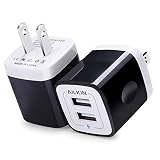 USB Wall Charger, Charger Block, Ailkin 2.1A Multiport Fast Charge Power Brick Cube Replacement for iPad, iPhone, iPod, Samsung Galaxy, Huawei, HTC, LG, Nokia or Other Cell Phone Smart Devices
