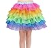 Rainbow Tutu Skirt for Women Unicorn Skirts Colorful Tulle Tiered Dancing Petticoat for Party, Halloween, Ballarina