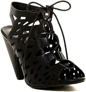caged shoes mid heel