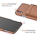 LOHASIC iPhone XR Wallet Case with 4 Card Holders, Slim Leather Flip Phone Cover with Stand Feature, Durable Shockproof Protective Cases for Apple iPhone XR (2018) 6.1 inch - Brown