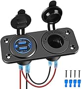 Prise De Chargeur USB C 48W, 12V/24V PD&QC 3.0 Avec Voltmètre à LED Et Interrupteur Marche Arret - Foto 11