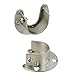 Yookat 2Pack Stainless Steel Rod Socket Flange Rob Holder U Shaped Closet Pole Sockets Rod Support Easy Installation with 6pcs Screws and 6pcs Anchors