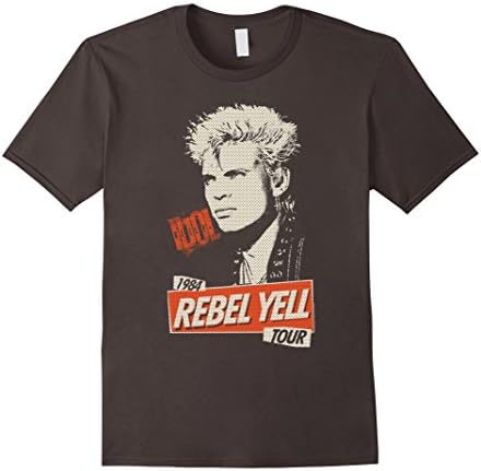 Mens Billy Idol - The Rebel T-Shirt Large Asphalt