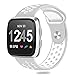 CreateGreat For Fitbit Versa Bands Sport Silicone Small & Large,Replacement Breathable Sport Strap Wristbands with Air Holes for Fitbit Versa Smart Watch Women Men