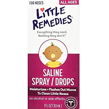 Little Noses Saline Spray/Drops 1 oz ( Pack of 2) (Best Saline Nasal Spray For Toddlers)