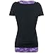 FISACE Women's Butterfly Skull Print Short Sleeve Tunic T Shirt Tops