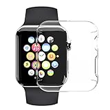 Apple Watch Screen Protector Case for Series 2 by Ubelli - Thinnest iWatch Protective Case (0.3 mm) for 42mm Apple Watches, Snap on Guard Bumper Accessory Cover Snaps On Without Removing Wrist Band